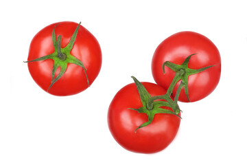 Cherry tomato isolated on white background, top view