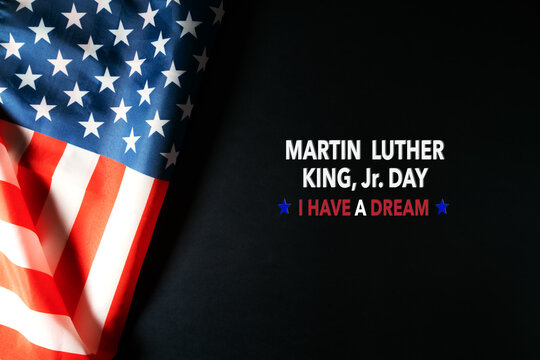 Martin Luther King Day Anniversary - American flag abstract back