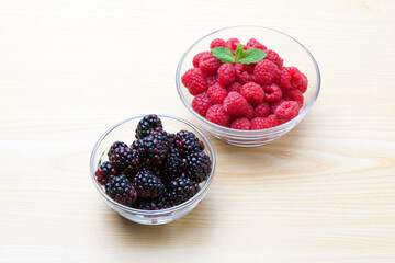 ブラックベリーとラズベリー