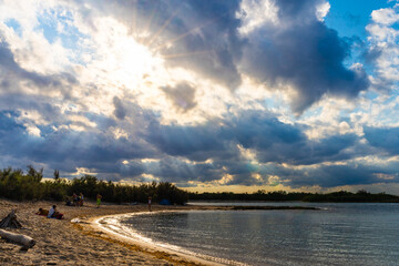 Beach hike to the Torre Guaceto in Apulia, Italy through the maritime nature reserve