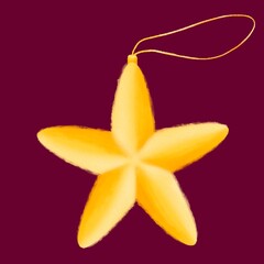 illustratin of christmas star for christmaas tree