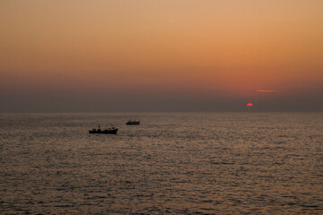 Sunrise at a Diu beach