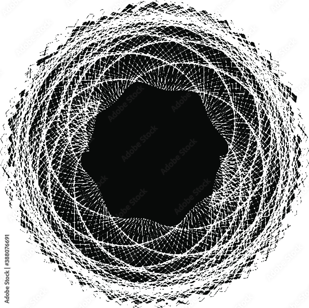 Poster circular texture. distressed uneven grunge background. abstract vector illustration. overlay to crea