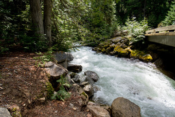 waterfall in the mountains