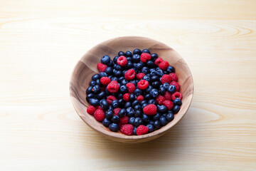 ブルーベリーとラズベリー