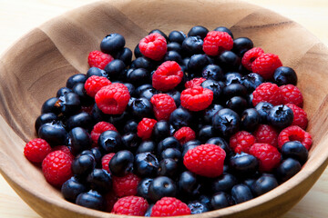 ブルーベリーとラズベリー