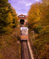 The Merkur cable railway near Baden Baden, Baden Wuerttemberg, Germany