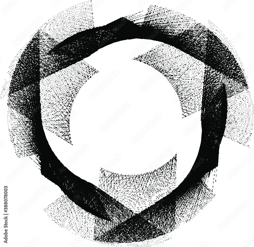 Poster circular texture. distressed uneven grunge background. abstract vector illustration. overlay to crea
