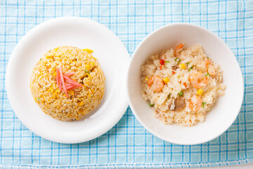 チャーハンとエビピラフ