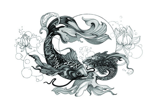 Chinese fish tattoo