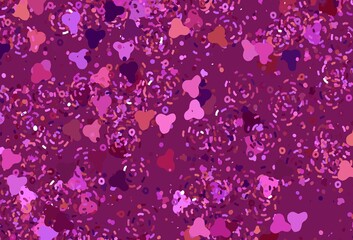 Light Pink, Yellow vector template with chaotic shapes.