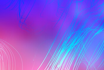 Light Pink, Blue vector blurred shine abstract texture.