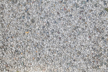 Pavement lined with tiny round pebbles in Slovenia