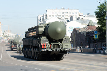 military equipment in the city