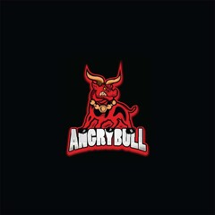 ANGRYBULL MASCOT LOGO