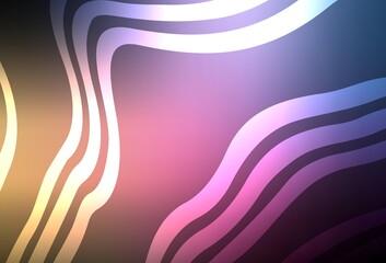 Dark Pink, Yellow vector texture with wry lines.