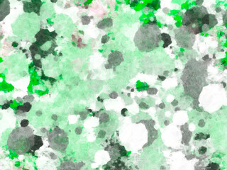 Pastel abstract watercolor background with dark gray and green spots