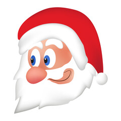 Santa Claus cartoon character isolated on white background as Merry Christmas Concept.