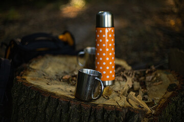 Thermos with coffee