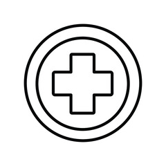 Obraz premium Medical sign simple line icon