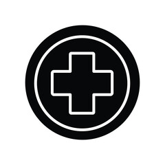Obraz premium Medical Emergency Sign glyph icon