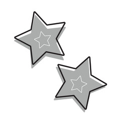 Print Hand-drawing silhouette background. Vector stars, decoration. Element for design.