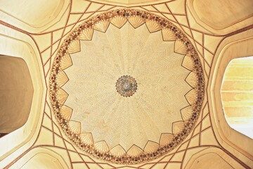 dome celling of Isa Khan's Complex At Humayun's Tomb,delhi,india