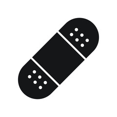 Injury bandage filled glyph icon