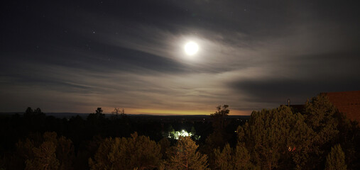 Northern Arizona Sunset with nighttime stars visible.  