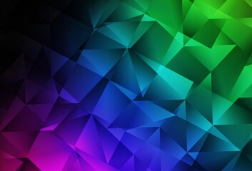 Obraz premium Dark Multicolor vector triangle mosaic background.