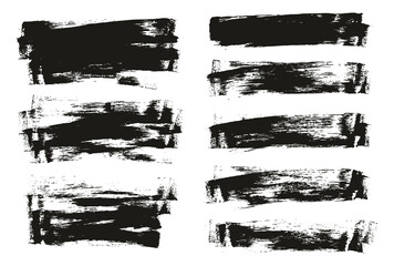 Flat Sponge Thin Artist Brush Long Background Mix High Detail Abstract Vector Background Mix Set 