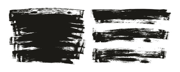 Flat Sponge Thin Artist Brush Long Background Mix High Detail Abstract Vector Background Mix Set 