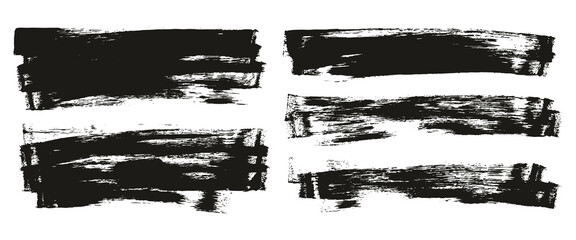 Flat Sponge Thin Artist Brush Long Background Mix High Detail Abstract Vector Background Mix Set 