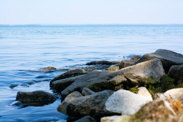 Fototapeta na wymiar summer landscape, rocks on the black sea coast