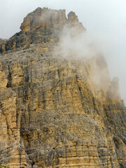 The road to Tre Cime di Lavaredo, Dolomites, at summer