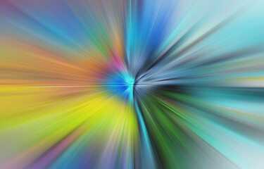 Colorful Wallpaper zoom blur effect speed line comic anime illustration abstract for background