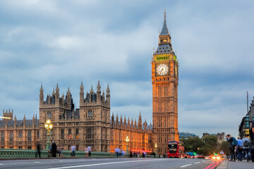 Fototapeta na wymiar Big Ben in the evening, London, England, UK