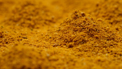 Seasoning spices curry, close up