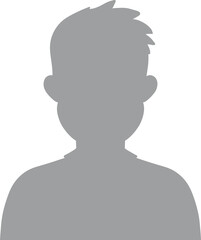 Hand drawn, modern, man avatar profile icon (or portrait icon). User flat avatar icon, sign, profile male symbol