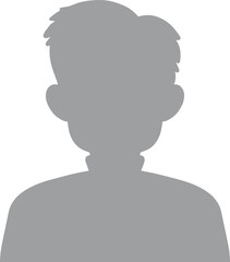 Hand drawn, modern, man avatar profile icon (or portrait icon). User flat avatar icon, sign, profile male symbol