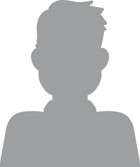 Hand drawn, modern, man avatar profile icon (or portrait icon). User flat avatar icon, sign, profile male symbol