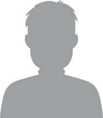 Hand drawn, modern, man avatar profile icon (or portrait icon). User flat avatar icon, sign, profile male symbol