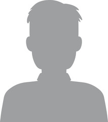 Hand drawn, modern, man avatar profile icon (or portrait icon). User flat avatar icon, sign, profile male symbol