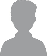 Hand drawn, modern, man avatar profile icon (or portrait icon). User flat avatar icon, sign, profile male symbol