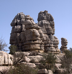 In the Spanish province of Malaga, in the Antequera area, we can find a karstic formation, called Torcal of Antequera