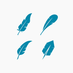 feather simple illustration vector clip art