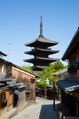 Obraz premium 京都東山区の八坂の塔