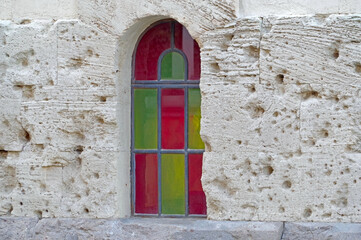 Ornamental window of an european church