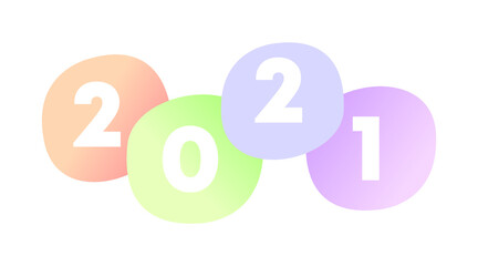 Happy new year 2021 background vector illustration