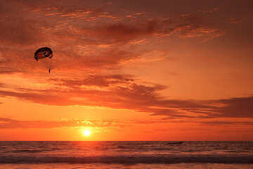 sunset on the beach